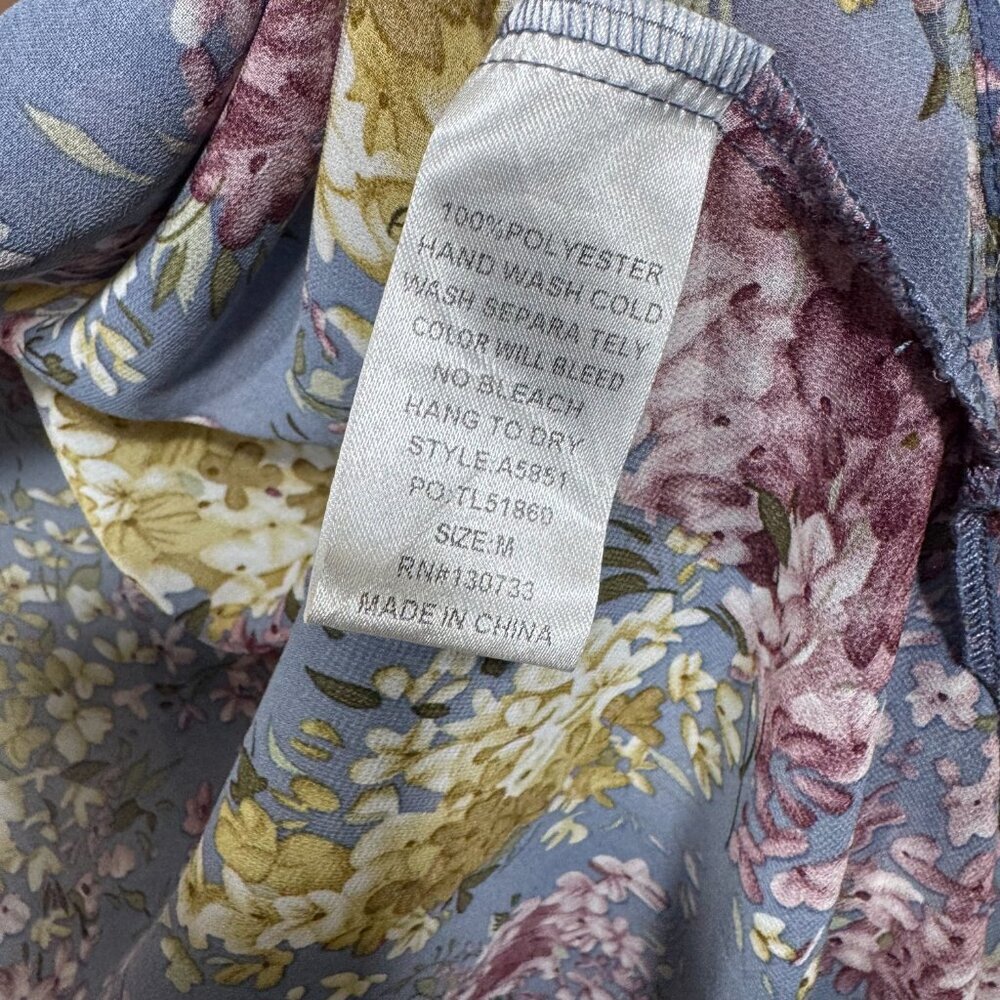 Umgee Floral Sheer Long Kimono Duster Cardigan Womens M Cover Up - Picture 6 of 6